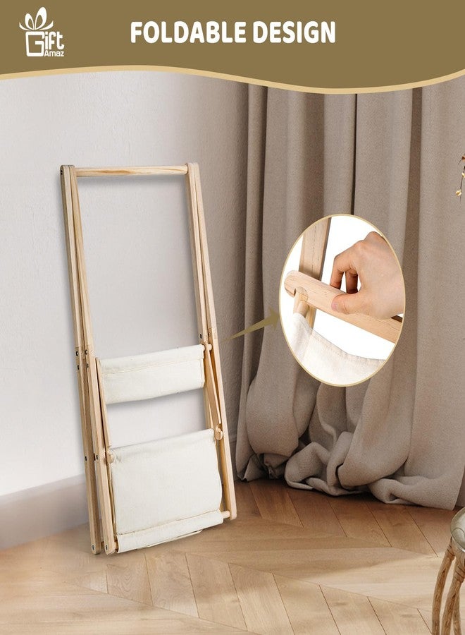 GiftAmaz Wooden Baby Shower Crate Closet, Double-Layered Baby Basket for Nursery, Baby Storage Crate with Hangers, Newborn Baby Clothing Rack for Baby Shower Gifts, Pregnancy Gifts for New Mom Parents - Image 3
